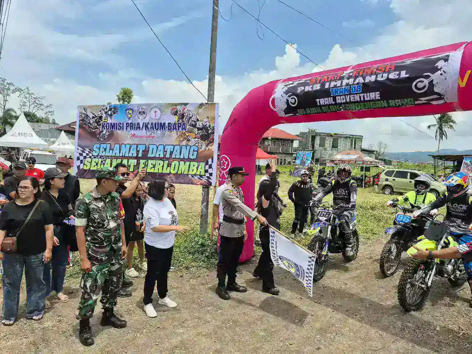 Polsek Eris Kawal Trail Adventure PKB GMIM Imanuel Tandengan, Wujudkan Keamanan dan Sportivitas